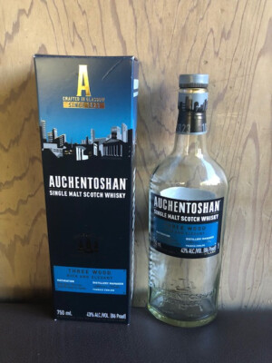 Auchentoshan Three Wood Single Malt Scotch Whisky Empty