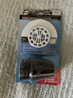 DANCO 10533 HAIR CATCHER FOR ROUND  SHOWER DRAIN  WHITE FITS most 4 1/4 Drains