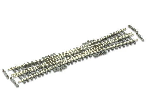 Peco SL-E390F - doppelte Kreuzungsweiche 10 Grad mit leitendem Herzstück Länge 1