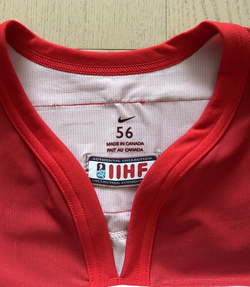 Camiseta deportiva de hockey del equipo Canadá Bergeron 2010 de los Juegos Olímpicos de Vancouver hecha en Canadá Foto 3 de 3