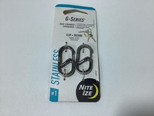 Nite Ize 2-Pack G-Series Dual Chamber S.S. Carabiner 1 - Stainless