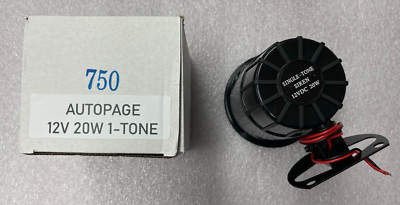 NEW AutoPage Universal 12v DC Car Alarm Security 1-Tone Siren 1 Tone 20w