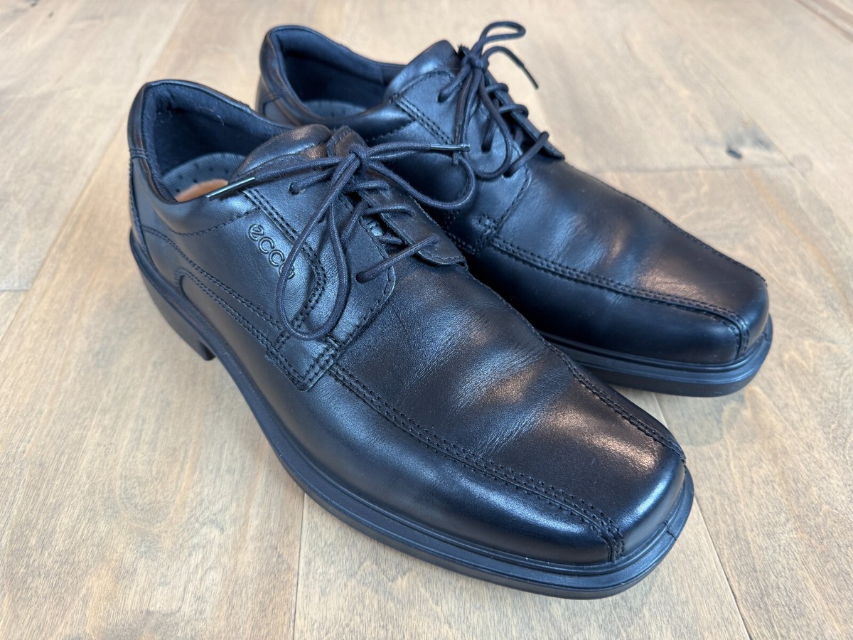 Ecco Helsinki Lace Up Dress Shoes Black Leather Mens Size EU 44 US 10 - EUC Men main image 3