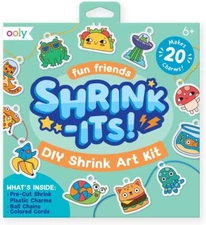 Ooly Shrink-Its! 28 PC DIY Shrinking Art Kit That Creates Charms And Tags, 20 No