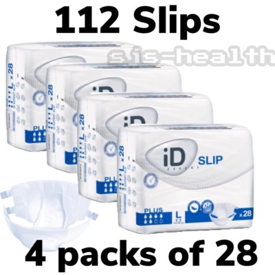 iD Expert Slip Plus - Large Case Saver 4 Packungen à 28 Inkontinenzwindeln für Erwachsene