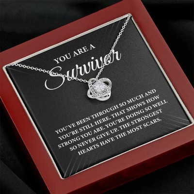 You Are A Survivor Necklace, Warrior Gift, Survivor Gift, Recovery Necklace
