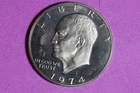 1974 S PROOF CLAD IKE EINSENHOWER DOLLAR #K61830