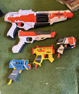 NERF Lot of 5 Blasters: Fortnite Micro Shots, Doomlands Longarm, SharpFire