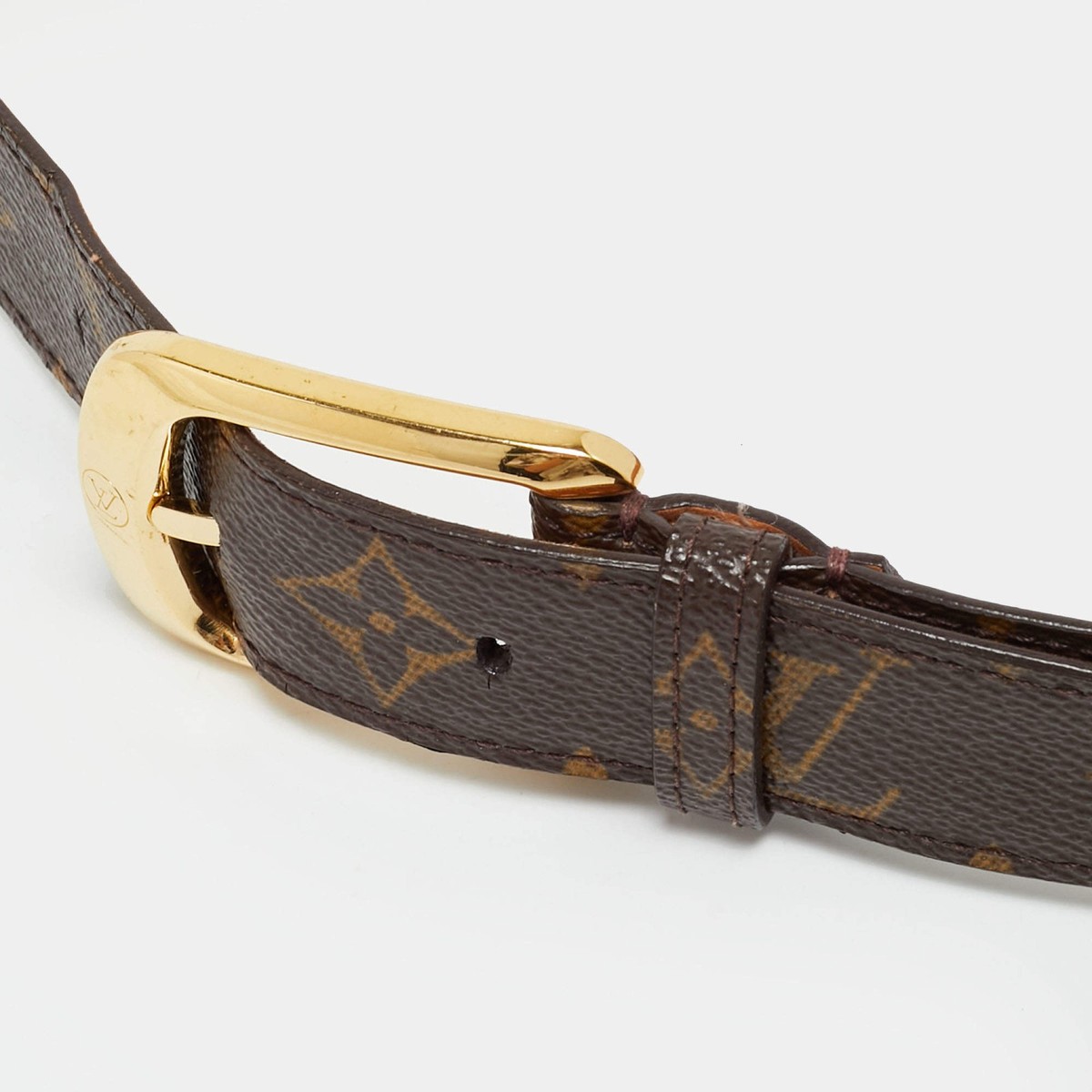 Louis Vuitton 85 CM Buckle Belt Monogram Canvas | eBay