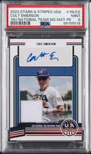 2023 PANINI STARS & STRIPES USA 18U NATIONAL TEAM COLT EMERSON PSA 9 AUTO