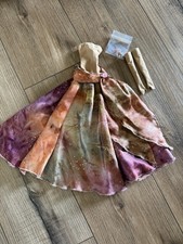 Tonner Strapless Gold Tie Dyed Dress With Gloves & Earrings Doll Outfit