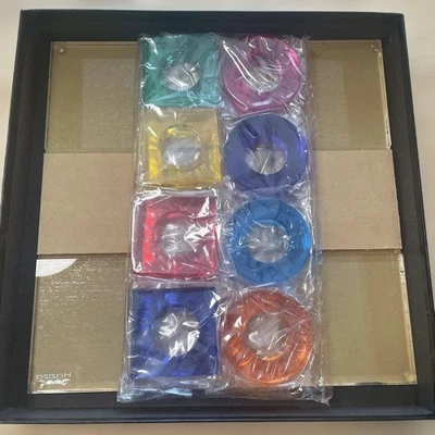Jeu de société Shlomi Haziza Tic Tac Toe acrylique / verre multicolore intérieur - Photo 1/3