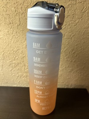 Tritan Water Bottle with Time Marker Bounce Cover Motivational Water Bottle 40oz