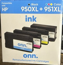 onn. HP 950XL Black 951XL Color Ink Cartridges Combo