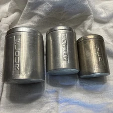 Everbrite Mid-Century Modern Made In Italy Aluminum Nesting Canister Set 