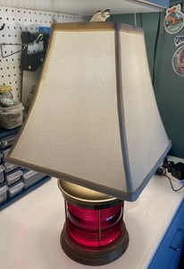 Vintage Brass Nautical Ship Lamp Eagle Finial Works Great