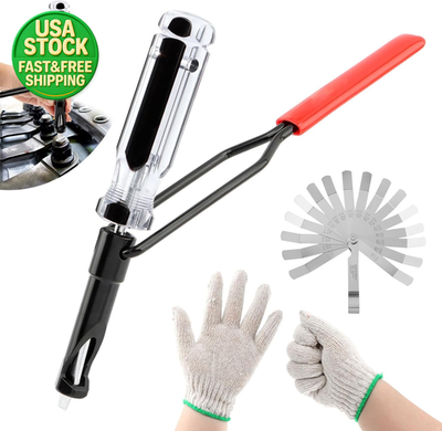 #ad #ad Valve Lash Adjustment Tool Angled Feeler Gauge for Honda Nissan Toyota $20.92