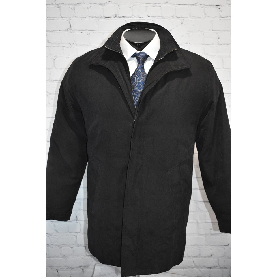 Giorgia Armani Jacket Fur Lined Jacket Men Size Large Inside Fleece Black - Image 2 of 4