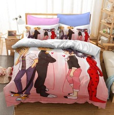 Roter Marienkäfer Superheldin Bettwäsche Set 15.Individuell Bettbezug+Kissenbez.