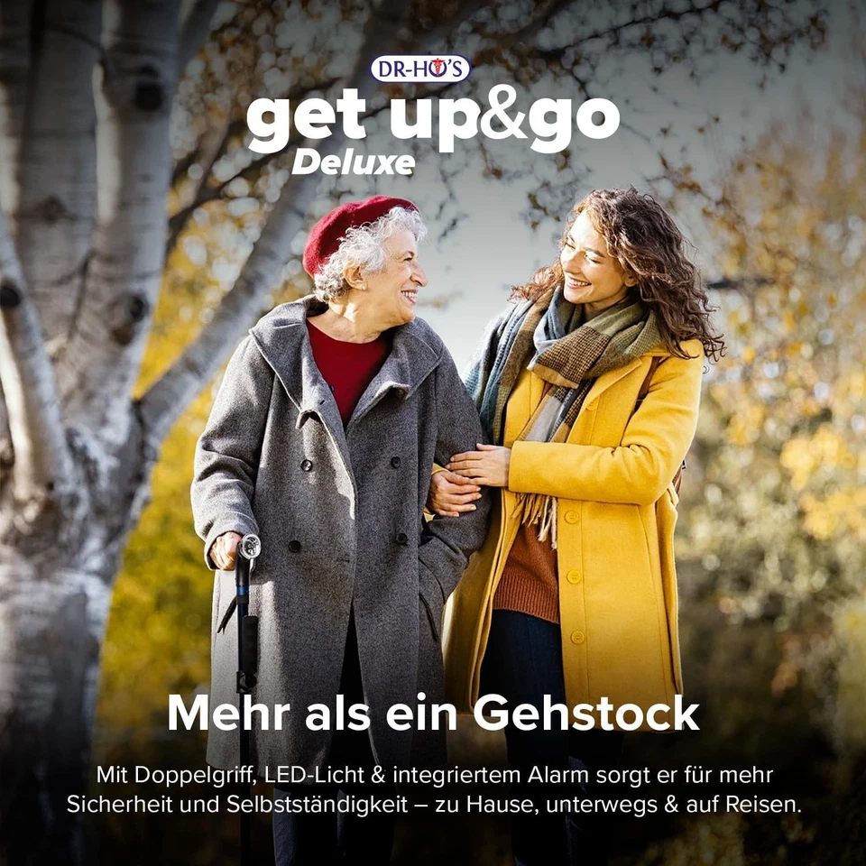 DR-HO'S Get Up & Go Gehstock mit LED-Licht & Alarmknopf - Bild 2 von 4