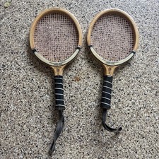 Vintage Pair 2 SPORTCRAFT Wooden Racquetball Racquets Autograph Model Racket