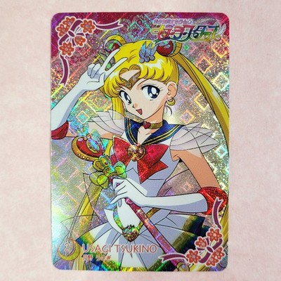 Sailor Moon Prism Sticker Card - Anime Art Super Sailor Moon & Wand