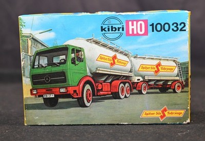 Kibri HO 10032 Mercedes-Benz Spitzer Silo Truck & Trailer Kit Unbuilt Open Box