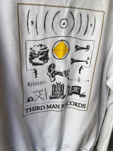 Third Man Records CHAMPION White Pullover Sweatshirt Jack White Men's L - Picture 9 of 13