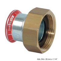 "Geberit Mapress C-Stahl Anschlussverschraubung Flachdichtend, 42Mm X 2\""
