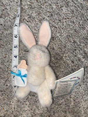 New Vintage Applause Plush Rabbit Bunny Hare Stuffed Toy 1994 BABY BOY NOS