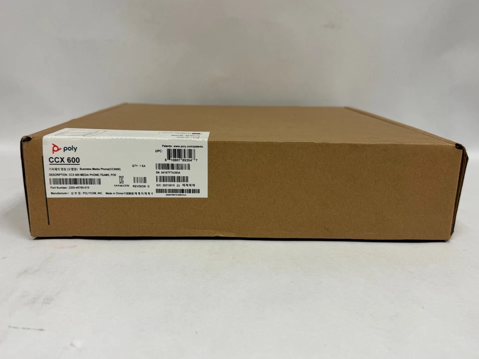 CAJA ABIERTA - Teléfono IP Poly CCX 600 Wi-Fi, Bluetooth - Negro Foto 4 de 4