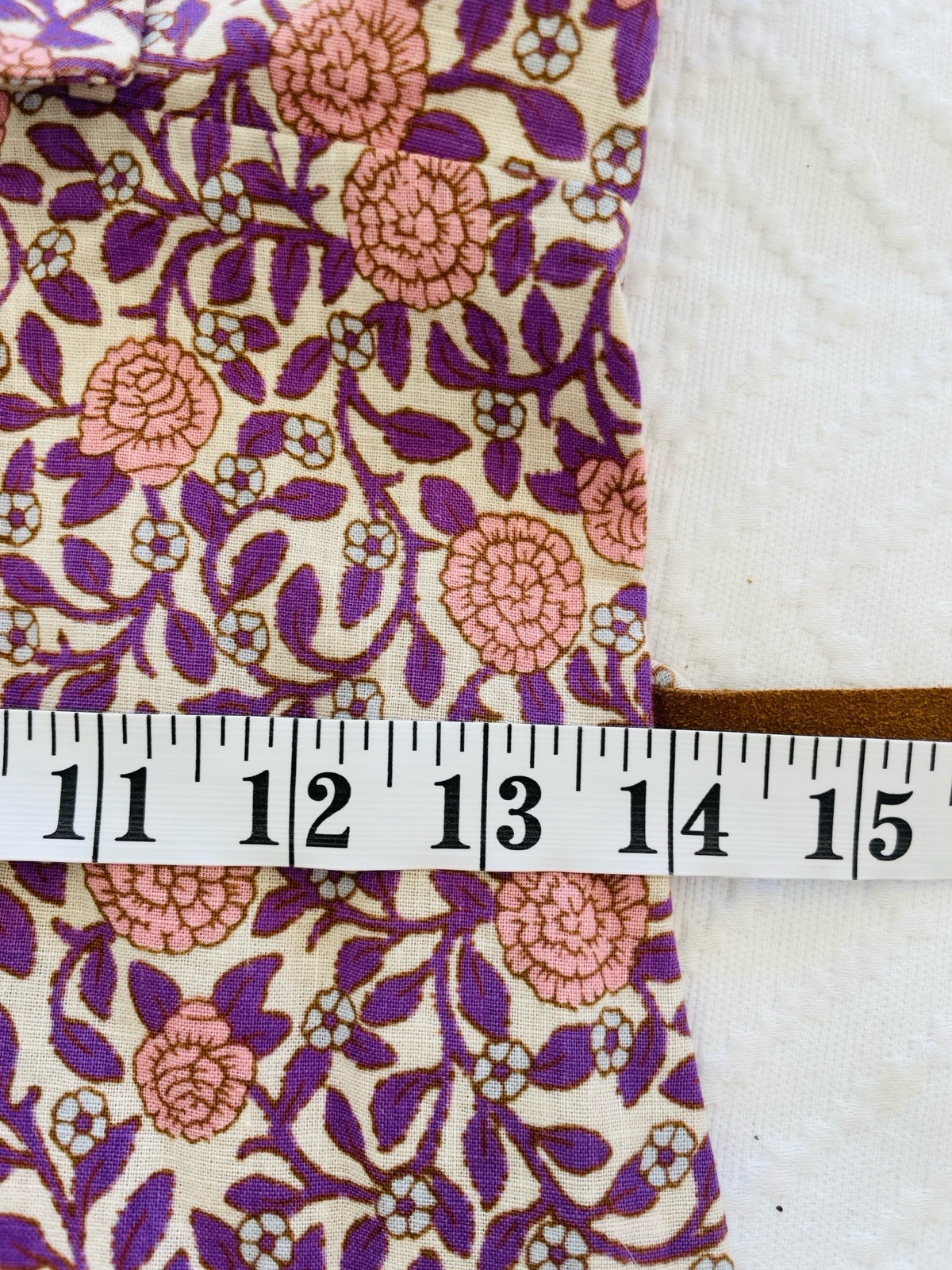 Zimmermann Dress Size 0/AU 8/US 4 Caravan Cotton Violet Floral Suede Belted