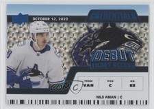 2022 Credentials Debut Ticket Access Horizontal Blue 12/99 Nils Aman #147 1h42