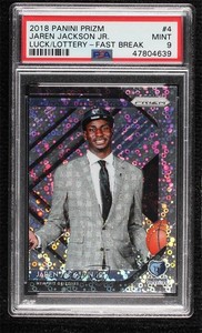 2018 Prizm Luck of the Lottery Fast Break Jaren Jackson Jr PSA 9 MINT Rookie RC