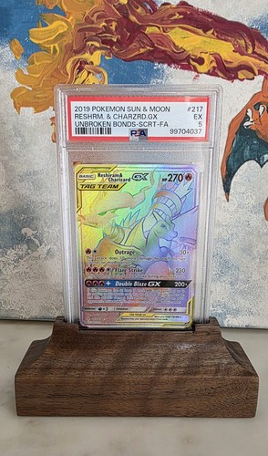 Reshiram & Charizard-GX graded PSA 5 for sale on eBay