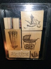 Stampin' Up Set Of 7 Rubber Stamps, NEW LOT 4