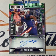 Joe Milton III 2024 Contenders Optic #106 Rookie Ticket Auto Green Pulsar /25