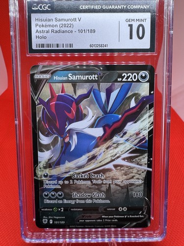 Hisuian Samurott V HOLO 101/189- Astral Radiance - CGC GEM MINT 10 - Pokémon TCG