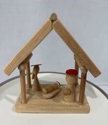 Small Wooden Christmas Nativity Scene  2.5  Across Home Decor