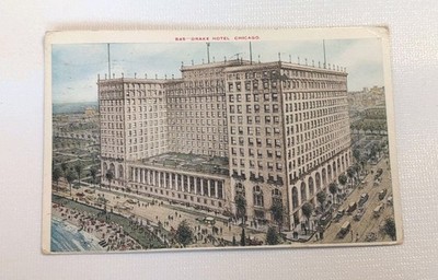 Ariel View of THE DRAKE HOTEL CHICAGO Illinois Postcard 1953 V. O. Hammon #B45