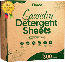 Travel Laundry Detergent Sheets 300 Loads Eco-Friendly Washing Detergent Sheets
