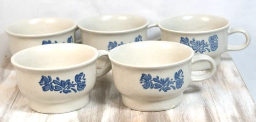 PFALTZGRAFF YORKTOWNE 16oz Soup Mugs #280 Set of 5 Vintage Stoneware Retro