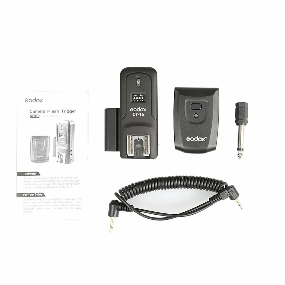 US Godox CT-16 Wireless Flash Trigger Transmitter + Receiver Set for Canon Nikon - Image 2 of 4