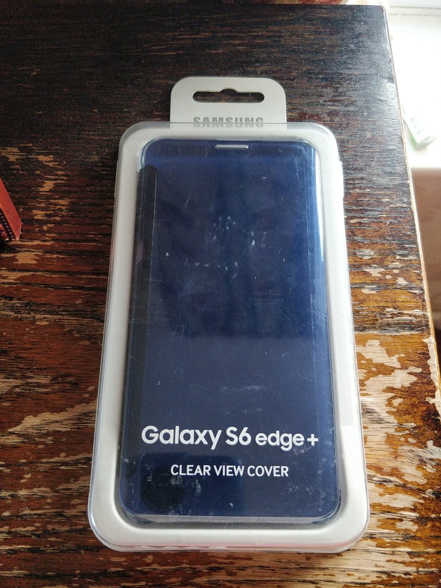 Genuine Samsung Galaxy S6 Edge Plus Clear View Cover Case Blue