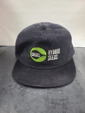 Cargill Hybrid Seeds Corduroy Swingster Vtg Usa Hat Cap Black Used Snapback