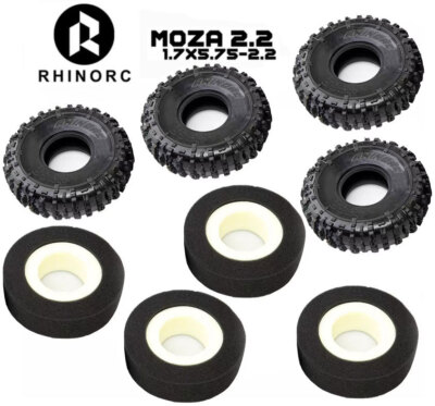 4pcs MOZA 1.9/2.2'' Soft Dual Foam Competition RC Crawler Tires For Pro Sporty 