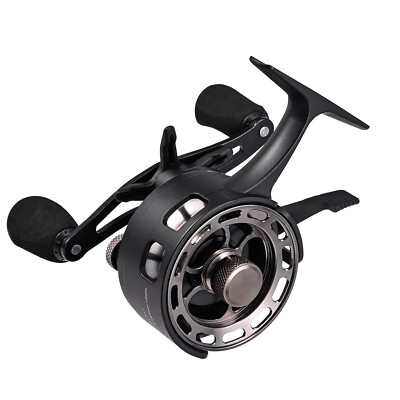 3.2:1 Gear Ratio 3+1 bearing Inline Ice Fishing Reel with Magnetic Drop SystemUa