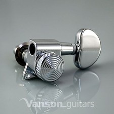 3+3 Vanson Chrome LOCKING Tuners, Machine Heads for Les Paul, SG, PRS* V03 SP-CR