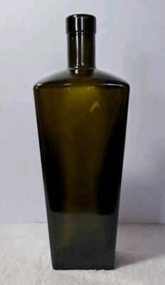 Vintage Gin Whiskey Bottle Square Sides With Makers Mark