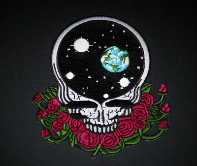 GRATEFUL DEAD EMBROIDERED PATCH JERRY GARCIA THE DEAD SPACE YOUR FACE